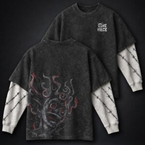 One Piece Oversized Double Sleeves Washed T-Shirt by Dragi