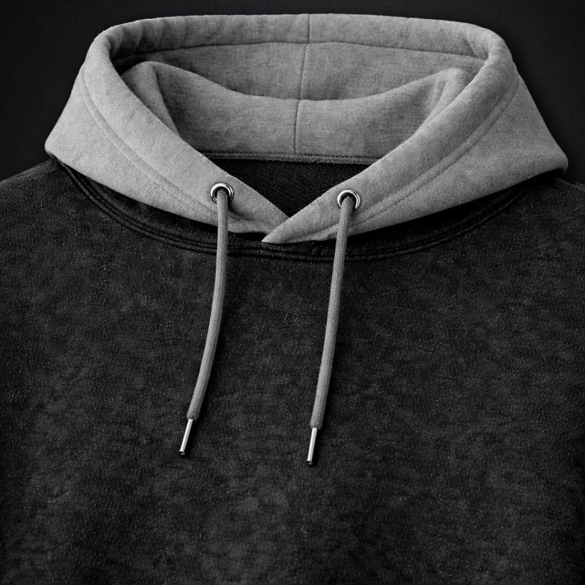 Berserk Lightweight Black and Gray Washed Hoodie by Dragi - Image 2